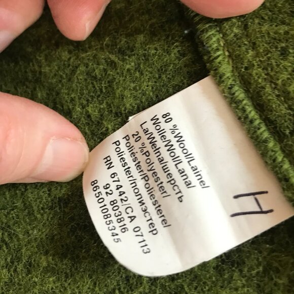 Boiled Wool Forest Green Women's Vest Steilmann Germany XS Small Pre-Owned - Picture 7 of 10